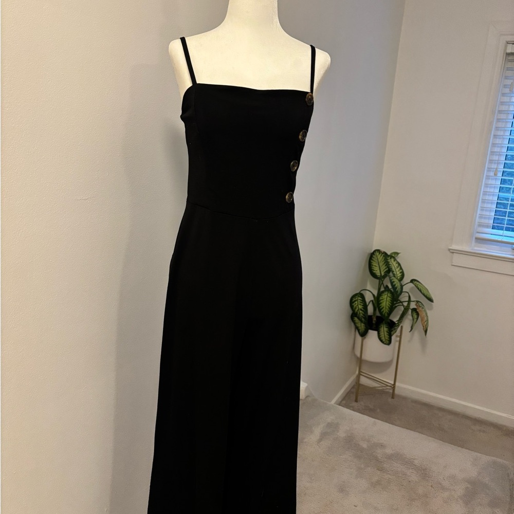 Dynamite Black Button-Detail Jumpsuit